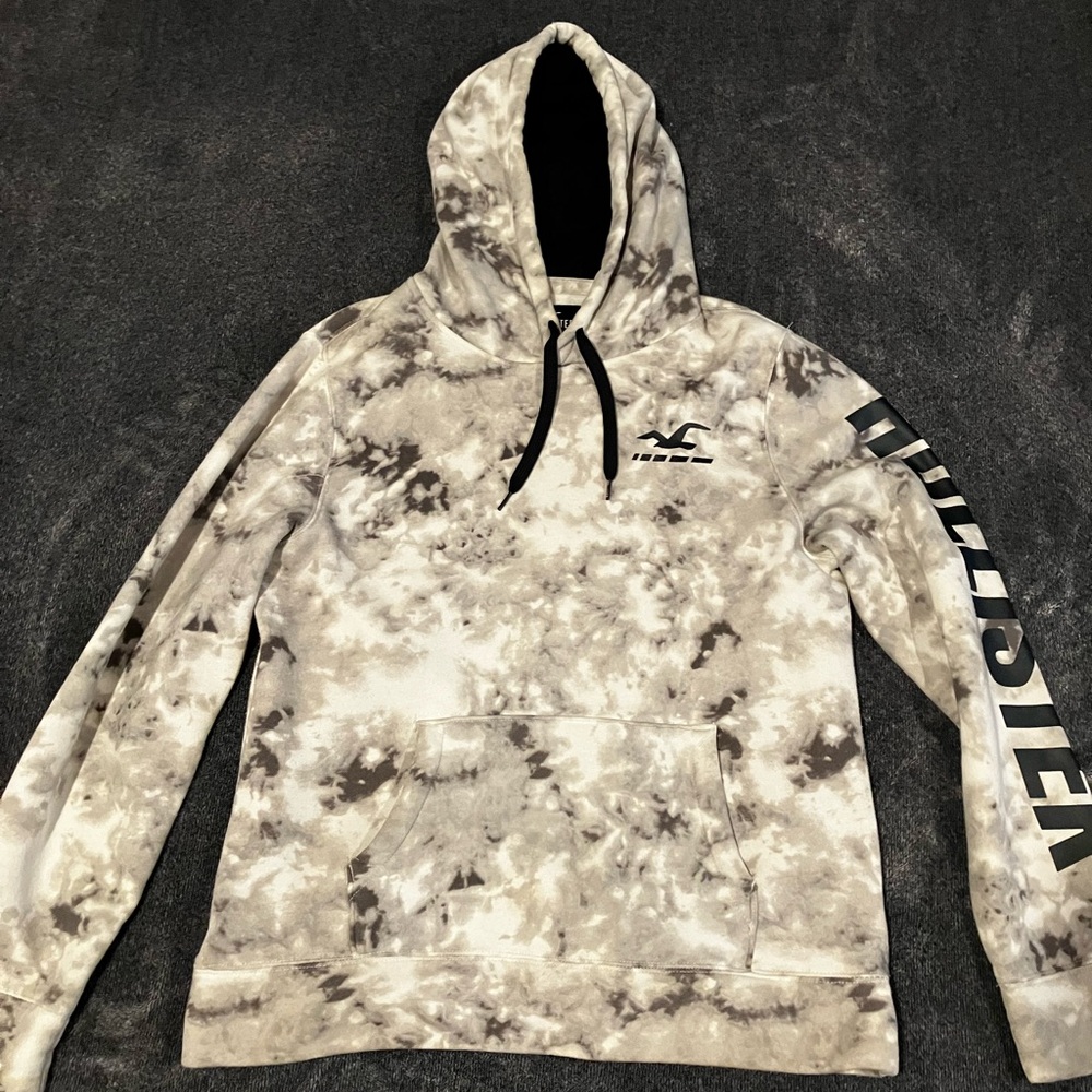 Hollister Branded White/Black Hoodie